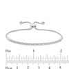 Thumbnail Image 2 of 0.15 CT. T.W. Diamond Alternating Ball Bolo Bracelet in 10K White Gold - 9.5"