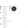 Thumbnail Image 2 of 7.0mm Lab-Created Black Sapphire Bead Frame Stud Earrings in Sterling Silver