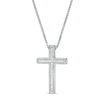 Thumbnail Image 2 of Convertibilities 0.29 CT. T.W. Diamond Cross Three-in-One Pendant in Sterling Silver