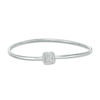 Thumbnail Image 1 of Convertibilities 0.146 CT. T.W. Diamond Cushion Frame Flex Two-in-One Bangle in Sterling Silver
