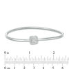 Thumbnail Image 3 of Convertibilities 0.146 CT. T.W. Diamond Cushion Frame Flex Two-in-One Bangle in Sterling Silver
