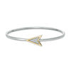 Thumbnail Image 1 of Convertibilities 0.068 CT. T.W. Diamond Arrow Flex Two-in-One Bangle in Sterling Silver and 10K Gold