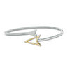 Thumbnail Image 1 of Convertibilities 0.068 CT. T.W. Diamond Arrow Flex Two-in-One Bangle in Sterling Silver and 10K Gold