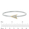 Thumbnail Image 3 of Convertibilities 0.068 CT. T.W. Diamond Arrow Flex Two-in-One Bangle in Sterling Silver and 10K Gold