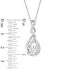Thumbnail Image 1 of 6.0mm Lab-Created White Sapphire Twist Infinity Pendant in Sterling Silver