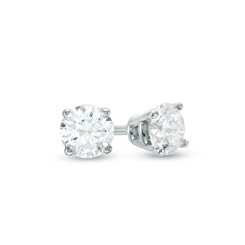 0.20 CT. T.W. Diamond Solitaire Stud Earrings in 10K White Gold|Peoples Jewellers