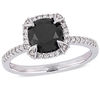 Thumbnail Image 1 of 1.99 CT. T.W.  Black and White Diamond Frame Engagement Ring in 10K White Gold