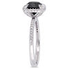 Thumbnail Image 2 of 1.99 CT. T.W.  Black and White Diamond Frame Engagement Ring in 10K White Gold
