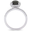 Thumbnail Image 3 of 1.99 CT. T.W.  Black and White Diamond Frame Engagement Ring in 10K White Gold
