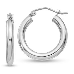 20.0mm Polished Hoop Earrings in Sterling Silver
