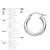 Thumbnail Image 1 of 3.0 x 20.0mm Polished Hoop Earrings in Sterling Silver