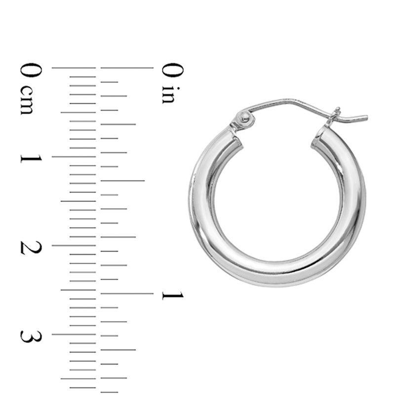 Main Image 2 of 20.0mm Polished Hoop Earrings in Sterling Silver