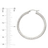 Thumbnail Image 2 of 40.0mm Diamond-Cut Hoop Earrings in Sterling Silver