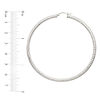 70.0mm Diamond-Cut Hoop Earrings in Sterling Silver