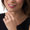 Thumbnail Image 1 of 0.95 CT. T.W. Composite Diamond Double Cushion Frame Bridal Set in 10K Rose Gold