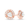 Thumbnail Image 0 of 0.32 CT. T.W. Certified Canadian Diamond Swirl Stud Earrings in 14K Rose Gold (I/I2)