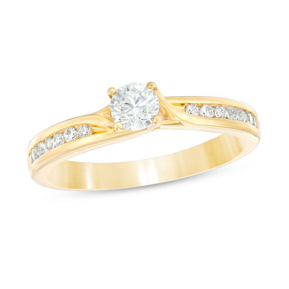 CT. T.W. Diamond Bypass Engagement Ring in 14K Gold
