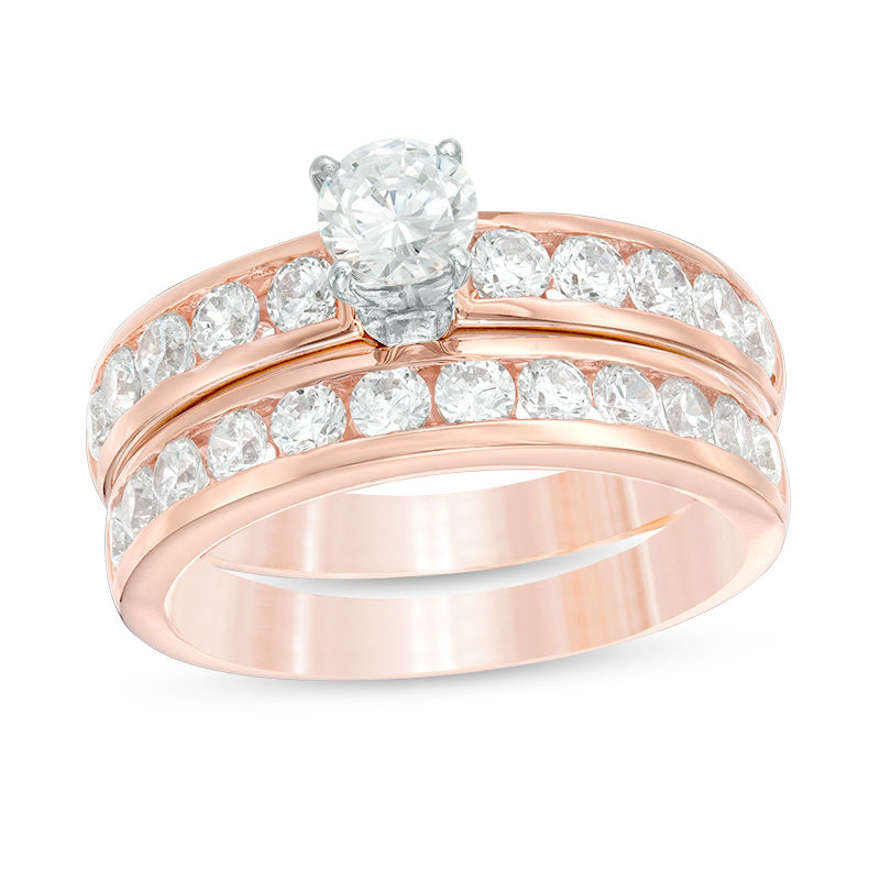 2.00 CT. T.W. Diamond Bridal Set in 14K Rose Gold|Peoples Jewellers