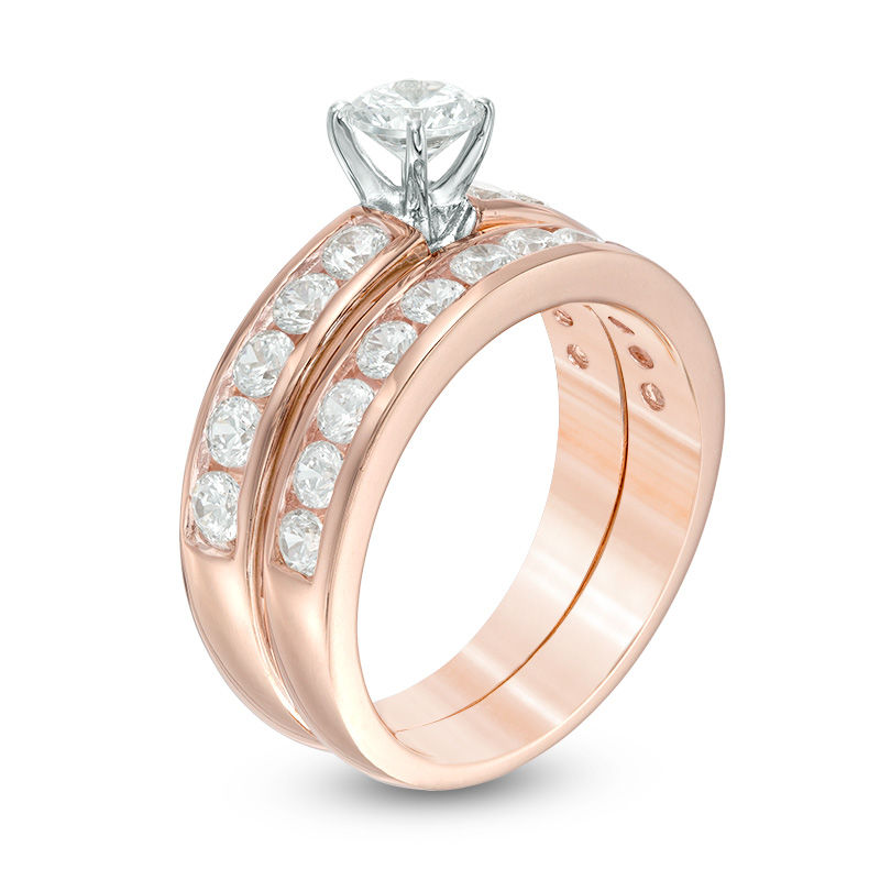 2.00 CT. T.W. Diamond Bridal Set in 14K Rose Gold