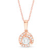 0.32 CT. T.W. Certified Canadian Diamond Swirl Pendant in 14K Rose Gold (I/I2)