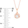 0.32 CT. T.W. Certified Canadian Diamond Swirl Pendant in 14K Rose Gold (I/I2)
