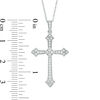 Thumbnail Image 2 of 0.20 CT. T.W. Diamond Vintage-Style Cross Pendant in 10K White Gold