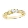 Thumbnail Image 0 of 0.50 CT. T.W. Diamond Past Present Future® Engagement Ring in 14K Gold