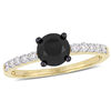 Thumbnail Image 0 of 1.23 CT. T.W. Enhanced Black and White Diamond Engagement Ring in 14K Gold