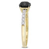 Thumbnail Image 1 of 1.23 CT. T.W. Enhanced Black and White Diamond Engagement Ring in 14K Gold
