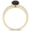 Thumbnail Image 2 of 1.23 CT. T.W. Enhanced Black and White Diamond Engagement Ring in 14K Gold