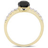 1.23 CT. T.W. Enhanced Black and White Diamond Engagement Ring in 14K Gold