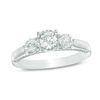 Thumbnail Image 0 of 0.95 CT. T.W. Diamond Past Present Future® Engagement Ring in 14K White Gold