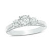 Thumbnail Image 1 of 0.95 CT. T.W. Diamond Past Present Future® Engagement Ring in 14K White Gold