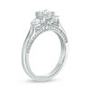 Thumbnail Image 2 of 0.95 CT. T.W. Diamond Past Present Future® Engagement Ring in 14K White Gold