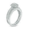 Thumbnail Image 1 of 0.50 CT. T.W. Certified Canadian Diamond Double Square Frame Three Piece Bridal Set in 14K White Gold (I/I2)