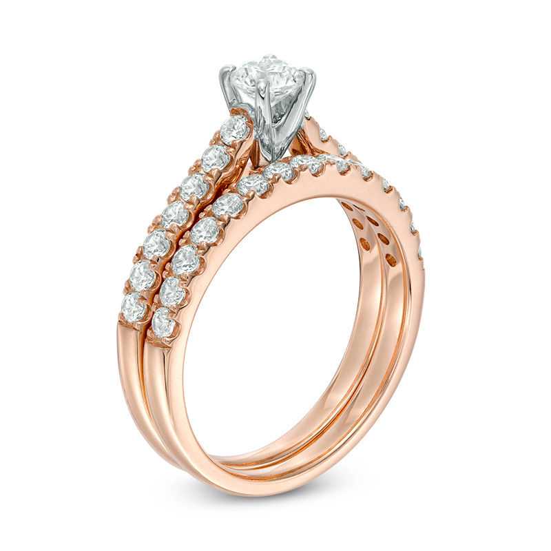 1.00 CT. T.W. Diamond Bridal Set in 14K Rose Gold