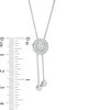0.115 CT. T.W. Diamond Frame Lariat Necklace in Sterling Silver - 26"