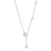 Thumbnail Image 1 of 0.085 CT. T.W. Diamond "XO" Station Lariat Necklace in Sterling Silver