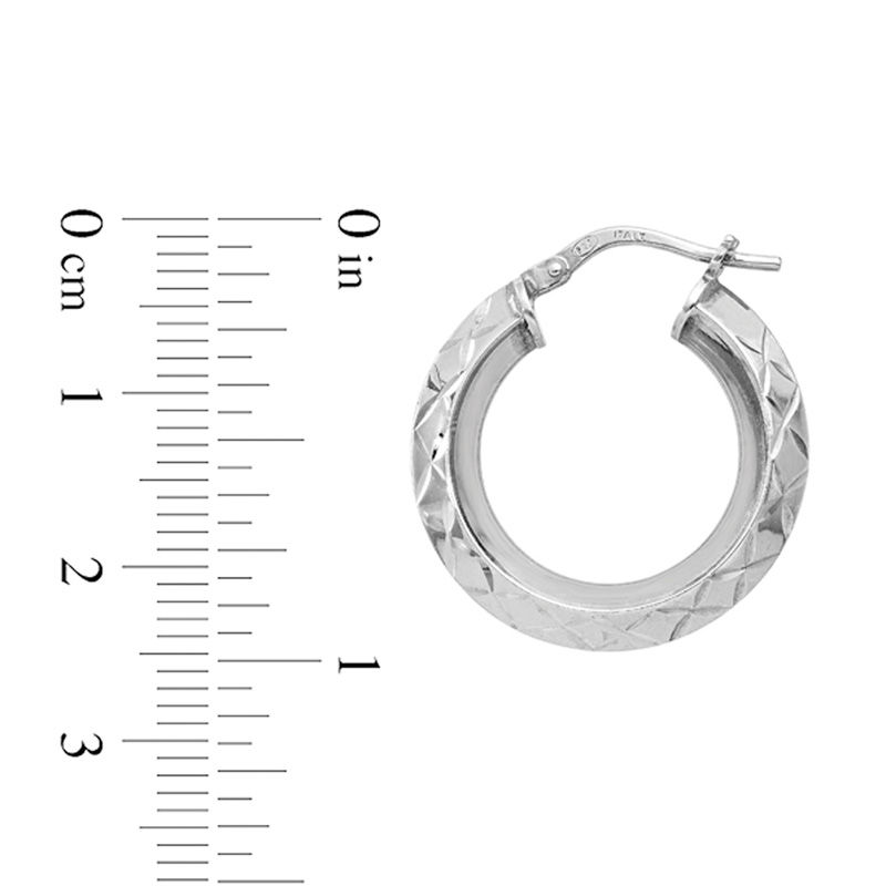 24.0mm Diamond-Cut Hoop Earrings in Sterling Silver