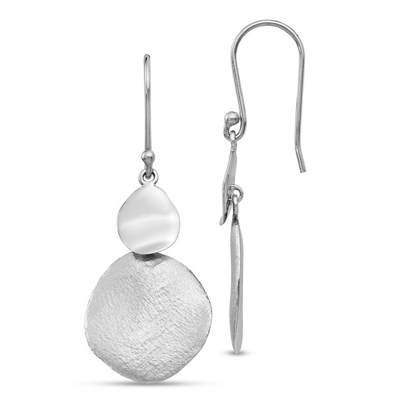 Double Drop Earrings in Sterling Silver|Peoples Jewellers