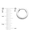 Thumbnail Image 2 of 14.25mm Textured Huggie Hoop Earrings in Sterling Silver