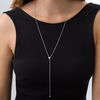 0.29 CT. T.W. Diamond Lariat Necklace in Sterling Silver - 26"