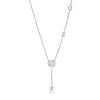 0.04 CT. T.W. Diamond "XO" Station Lariat Necklace in Sterling Silver - 26"