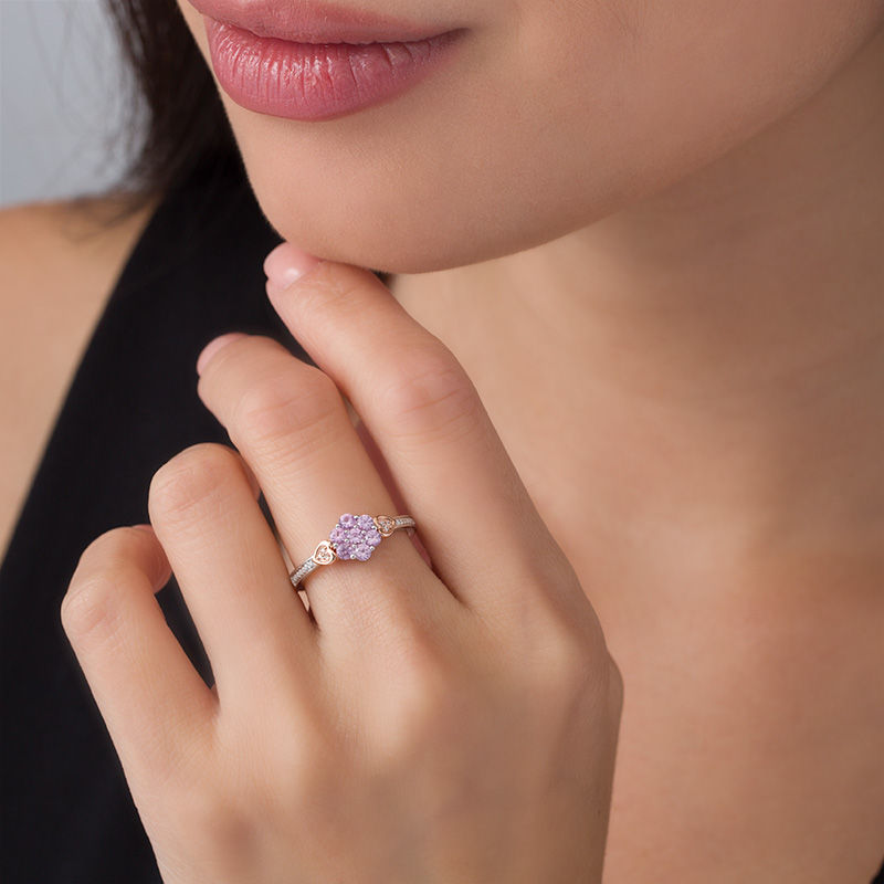 Pink Gold Pink Sapphire Flower Ring