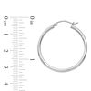 Thumbnail Image 2 of 30.0mm Polished Hoop Earrings in Sterling Silver