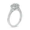 Thumbnail Image 1 of 0.45 CT. T.W. Composite Diamond Oval Frame Engagement Ring in 10K White Gold