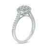 0.45 CT. T.W. Composite Diamond Oval Frame Engagement Ring in 10K White Gold