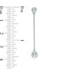 Thumbnail Image 3 of Bezel-Set Aquamarine Linear Drop Earrings in Sterling Silver