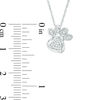 0.04 CT. T.W. Diamond Love Knot Dog Paw Print Pendant in Sterling Silver