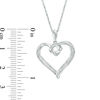 0.068 CT. T.W. Diamond Love Knot Heart Pendant in Sterling Silver